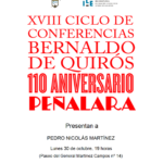 XVIII Ciclo de conferencias Bernaldo de Quirós