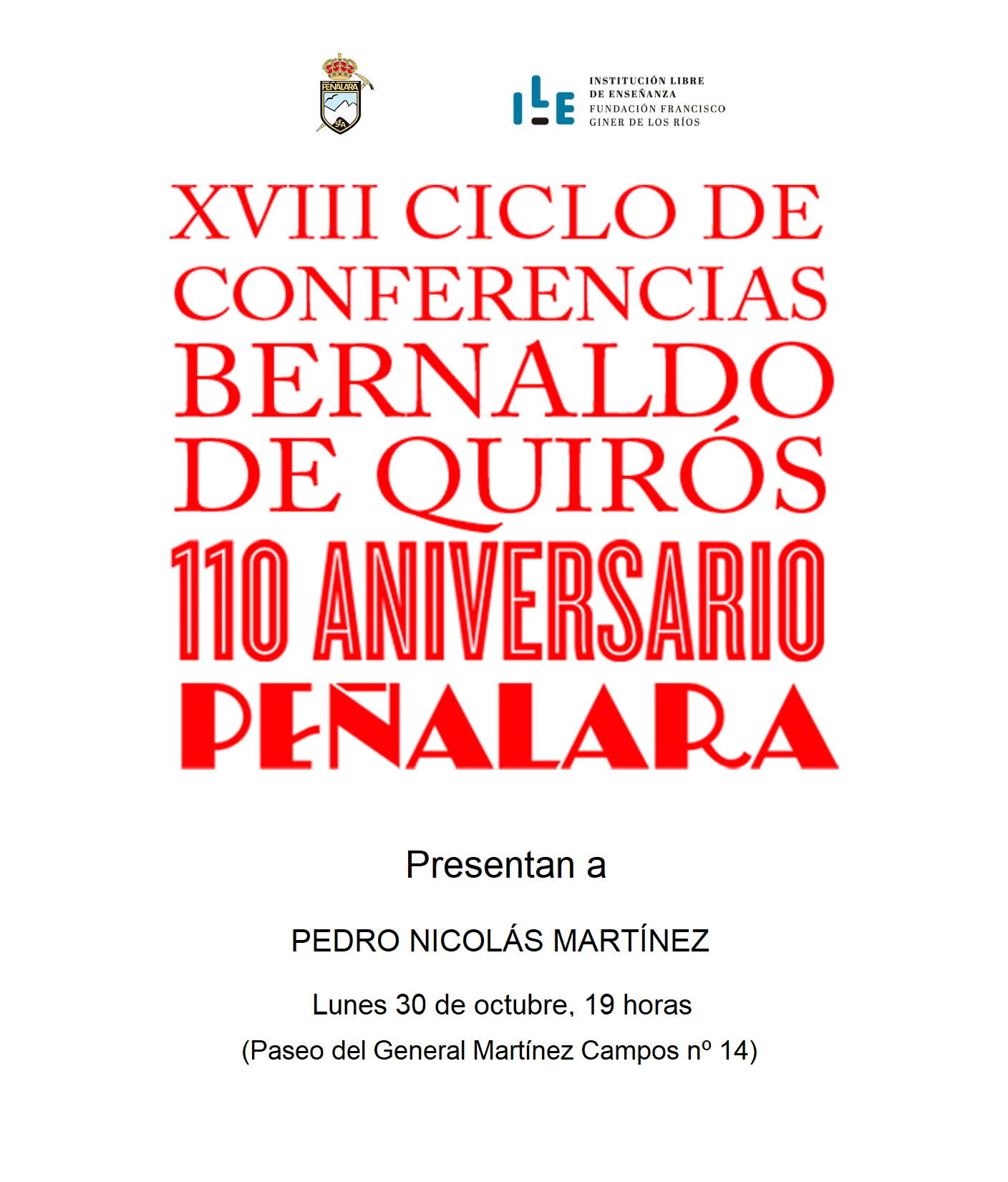 XVIII Ciclo de conferencias Bernaldo de Quirós